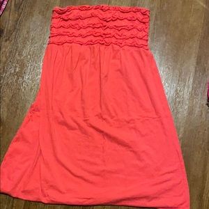 Bright orange Ruffle top cover up